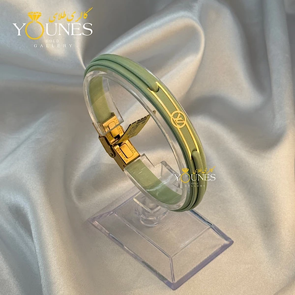 دستبند طلا چرم زنانه لویزویتون LV52